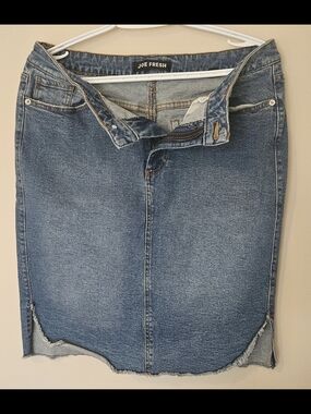 Joe Fresh Blue Straight Leg Jeans Skirt